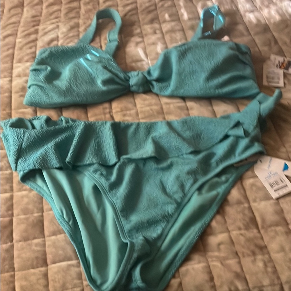 Allison Brittney Teal Bikini Set
